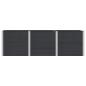 Preview: Hochbeet Schwarz 300 x 100 x 91 cm WPC und Aluminium