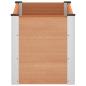 Preview: Hochbeet Braun 100 x 50 x 54 cm WPC und Aluminium