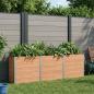 Preview: ARDEBO.de - Hochbeet Braun 300 x 50 x 91 cm WPC und Aluminium