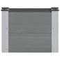 Preview: Hochbeet Grau 50 x 30 x 36 cm WPC und Aluminium