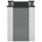 Preview: Hochbeet Grau 50 x 30 x 36 cm WPC und Aluminium
