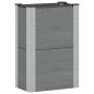 Preview: Hochbeet Grau 50 x 30 x 72 cm WPC und Aluminium