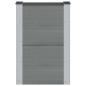 Preview: Hochbeet Grau 50 x 30 x 72 cm WPC und Aluminium