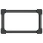 Preview: Hochbeet Grau 50 x 30 x 72 cm WPC und Aluminium