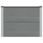 Preview: Hochbeet Grau 100 x 30 x 72 cm WPC und Aluminium