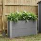 Preview: ARDEBO.de - Hochbeet Grau 150 x 30 x 72 cm WPC und Aluminium