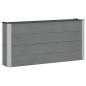 Preview: Hochbeet Grau 150 x 30 x 72 cm WPC und Aluminium