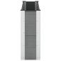 Preview: Hochbeet Grau 150 x 30 x 72 cm WPC und Aluminium