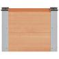Preview: Hochbeet Braun 50 x 30 x 36 cm WPC und Aluminium