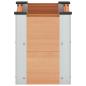 Preview: Hochbeet Braun 50 x 30 x 36 cm WPC und Aluminium