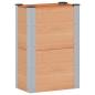 Preview: Hochbeet Braun 50 x 30 x 72 cm WPC und Aluminium