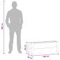 Preview: Hochbeet Braun 100 x 30 x 36 cm WPC und Aluminium