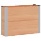 Preview: Hochbeet Braun 100 x 30 x 72 cm WPC und Aluminium