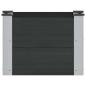 Preview: Hochbeet Schwarz 50 x 30 x 36 cm WPC und Aluminium