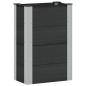 Preview: Hochbeet Schwarz 50 x 30 x 72 cm WPC und Aluminium