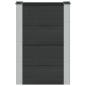 Preview: Hochbeet Schwarz 50 x 30 x 72 cm WPC und Aluminium
