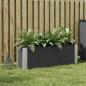 Preview: ARDEBO.de - Hochbeet Schwarz 100 x 30 x 36 cm WPC und Aluminium