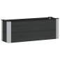 Preview: Hochbeet Schwarz 100 x 30 x 36 cm WPC und Aluminium