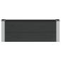 Preview: Hochbeet Schwarz 100 x 30 x 36 cm WPC und Aluminium