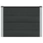 Preview: Hochbeet Schwarz 100 x 30 x 72 cm WPC und Aluminium