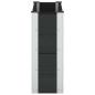 Preview: Hochbeet Schwarz 100 x 30 x 72 cm WPC und Aluminium