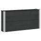 Preview: Hochbeet Schwarz 150 x 30 x 72 cm WPC und Aluminium