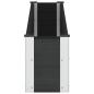 Preview: Hochbeet Schwarz 200 x 30 x 36 cm WPC und Aluminium