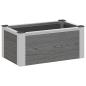 Preview: Hochbeet Grau 50 x 30 x 22 cm WPC und Aluminium