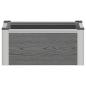 Preview: Hochbeet Grau 50 x 30 x 22 cm WPC und Aluminium