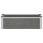 Preview: Hochbeet Grau 75 x 30 x 22 cm WPC und Aluminium