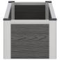 Preview: Hochbeet Grau 75 x 30 x 22 cm WPC und Aluminium