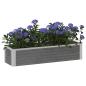 Preview: Hochbeet Grau 100 x 30 x 22 cm WPC und Aluminium