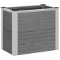 Preview: Hochbeet Grau 50 x 30 x 42 cm WPC und Aluminium