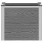 Preview: Hochbeet Grau 50 x 30 x 42 cm WPC und Aluminium