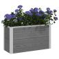 Preview: Hochbeet Grau 75 x 30 x 42 cm WPC und Aluminium