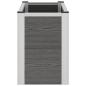 Preview: Hochbeet Grau 75 x 30 x 42 cm WPC und Aluminium