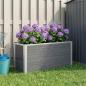 Preview: ARDEBO.de - Hochbeet Grau 100 x 30 x 42 cm WPC und Aluminium