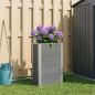 Preview: ARDEBO.de - Hochbeet Grau 50 x 30 x 82 cm WPC und Aluminium