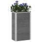 Preview: Hochbeet Grau 50 x 30 x 82 cm WPC und Aluminium
