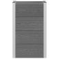 Preview: Hochbeet Grau 50 x 30 x 82 cm WPC und Aluminium