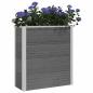 Preview: Hochbeet Grau 75 x 30 x 82 cm WPC und Aluminium