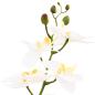 Preview: Künstliche Orchideenpflanze mit Topf Weiß 45 x 15 x 65 cm
