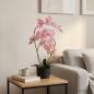 Preview: ARDEBO.de - Künstliche Orchideenpflanze mit Topf Rosa 45 x 15 x 65 cm