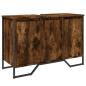 Preview: Waschbeckenunterschrank Räuchereiche 91x35x60 cm Holzwerkstoff