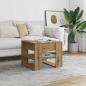 Preview: ARDEBO.de - Couchtisch Artisan-Eiche 55,5x55x45 cm Holzwerkstoff