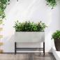 Preview: ARDEBO.de - Hochbeet Gartenpflanzer Silber 60 x 26 x 45 cm Edelstahl