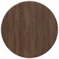 Preview: Tischplatte Ø 30 x 1,5 cm Rund Holzwerkstoff Braun Eichen-Optik