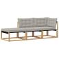 Preview: Outdoor-Sofagarnitur Weiß und Hellgrau 241,5 x 83 x 73 cm