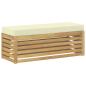 Preview: Outdoor-Sofagarnitur Weiß und Creme 115 x 43 x 45 cm