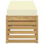 Preview: Outdoor-Sofagarnitur Weiß und Creme 115 x 43 x 45 cm